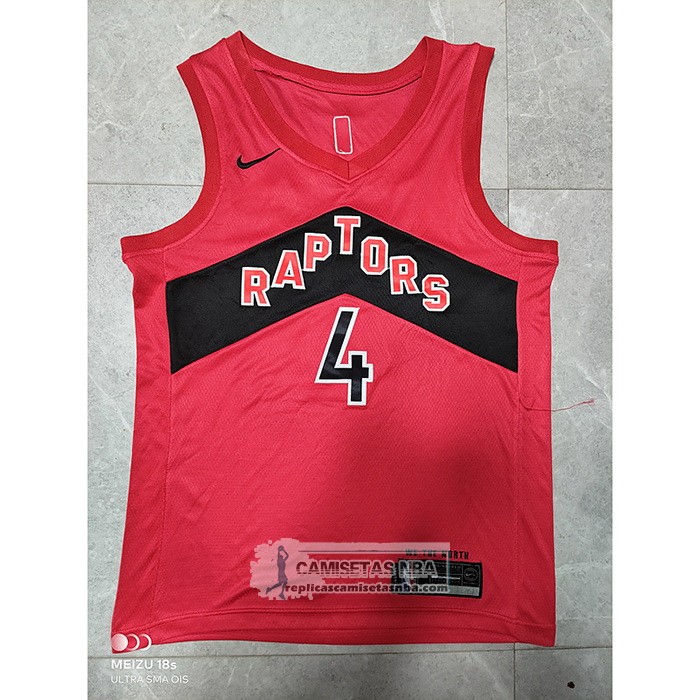 Camiseta Toronto Raptors Scottie Barnes NO 4 Icon 2020-21 Rojo